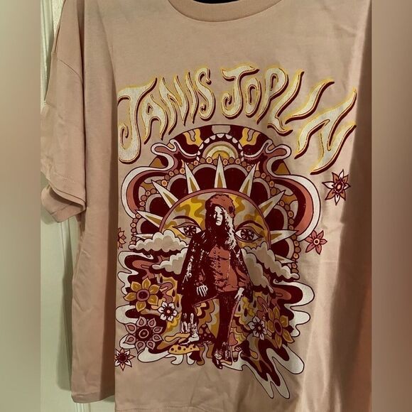 Gap pink Janis Joplin, large tall, nwt 70s tee - Picture 4 of 6